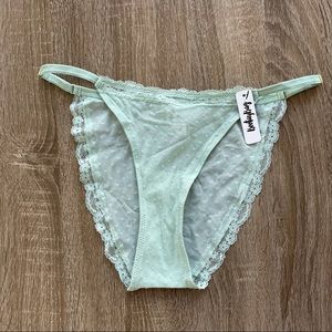 NWT Mesh and Lace High Cut Cheeky Underwear